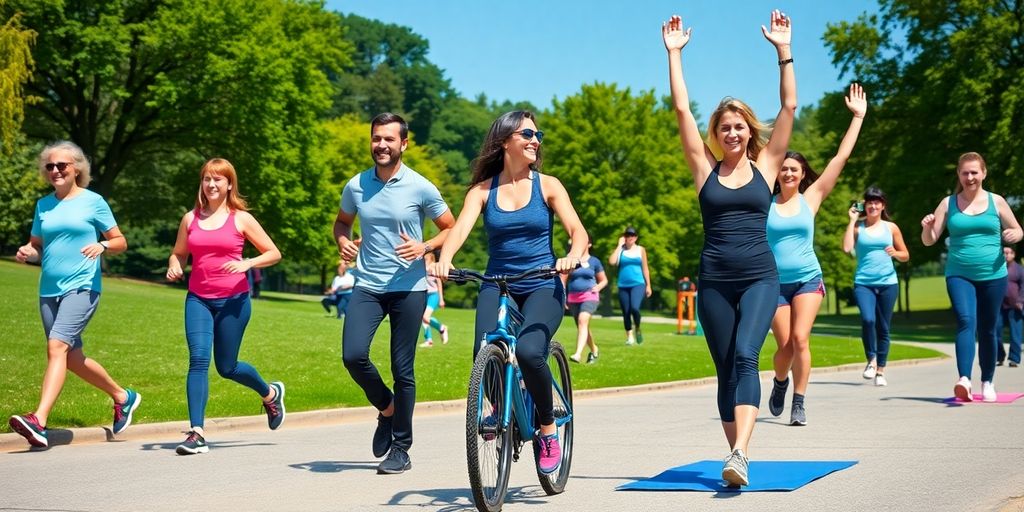 People exercising outdoors to manage diabetes effectively.