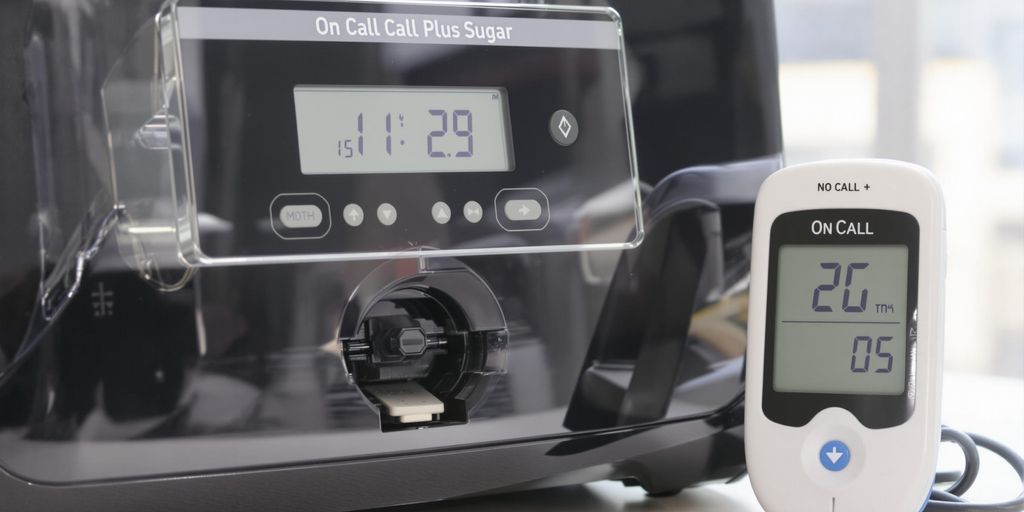 On Call Plus Sugar Machine with glucose monitor.