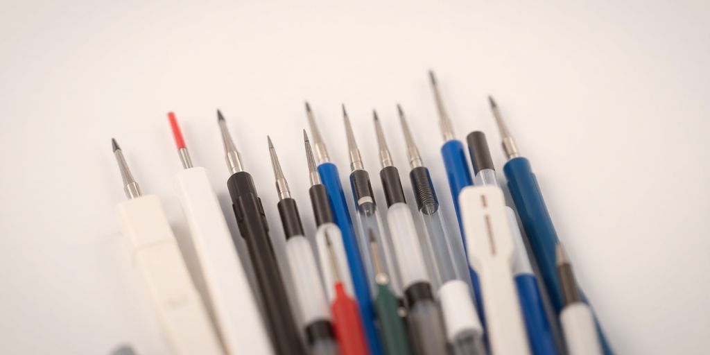Photograph of assorted blood sugar testing needles.