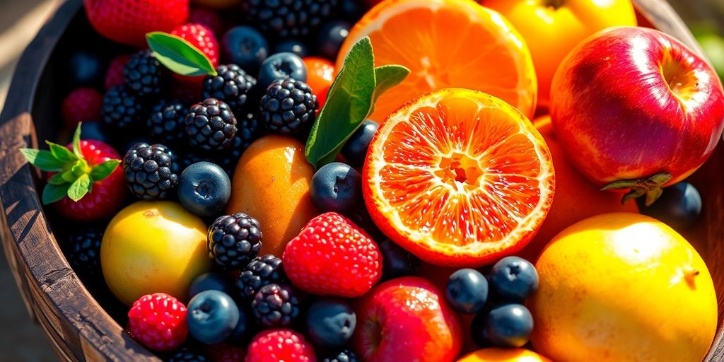 Assortment of diabetes-friendly fruits.